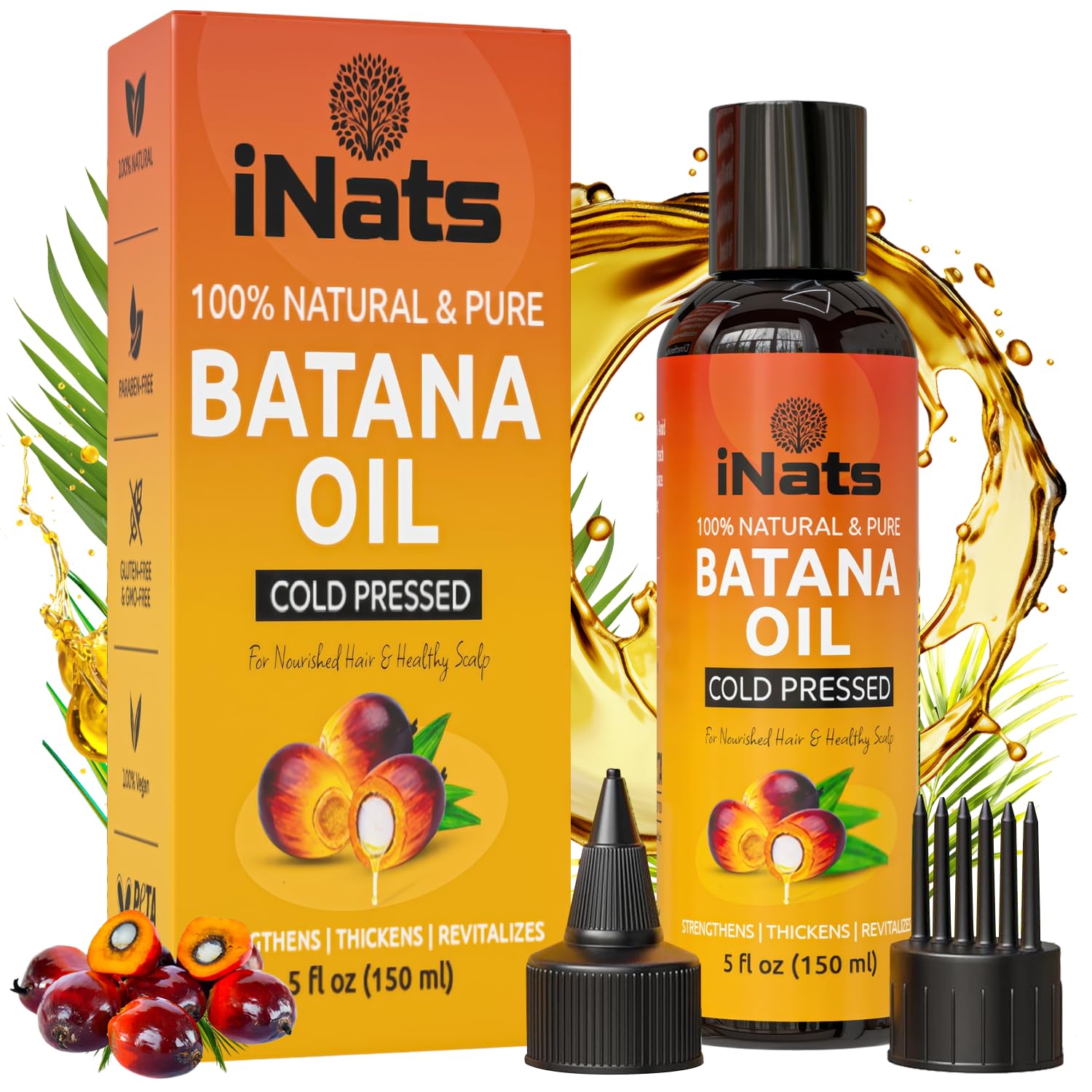 Premium Raw Batana Oil For Hair Growth Thickness 5 Fl Oz INats Batana Oil 